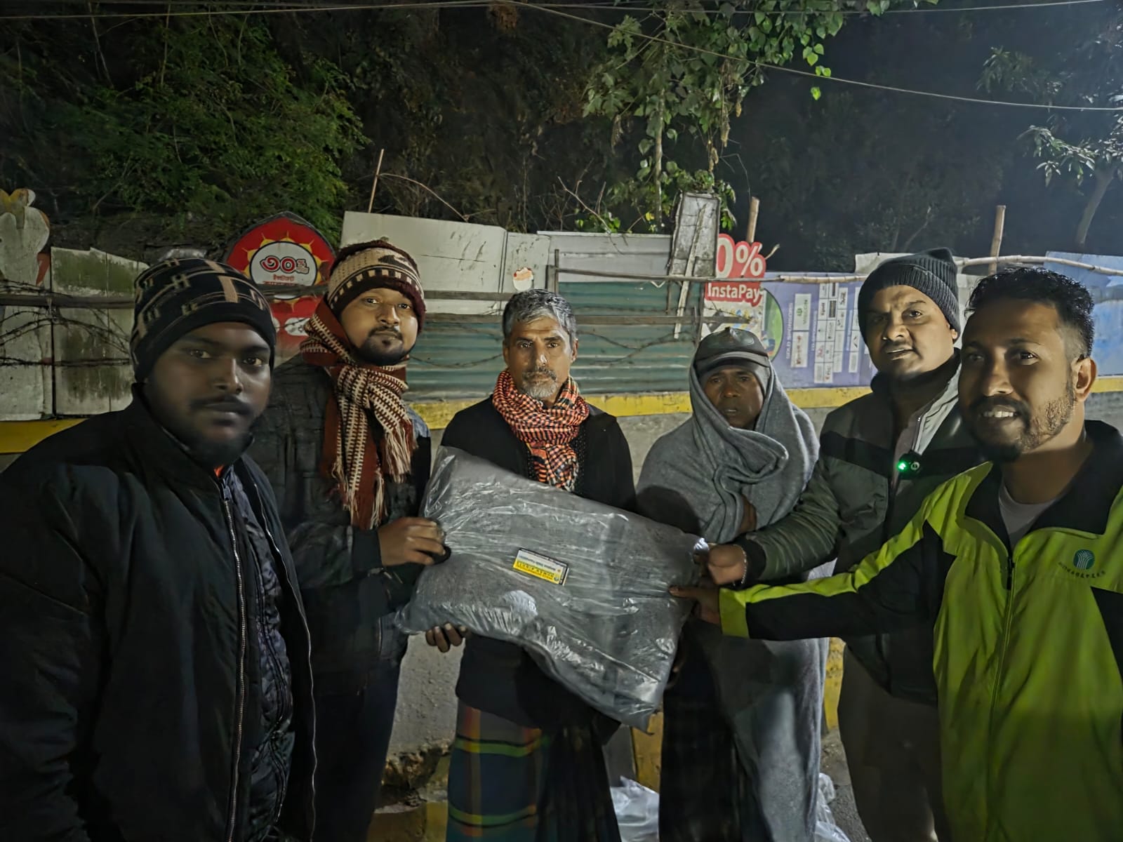 Warmth of Humanity on a Cold Winter Night